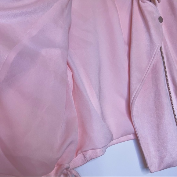 Light Pink Blush Suede Moto Jacket REVOLVE - Picture 5 of 5